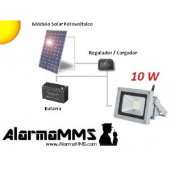 Kit solar Iluminación Foco LED 10W6AH 